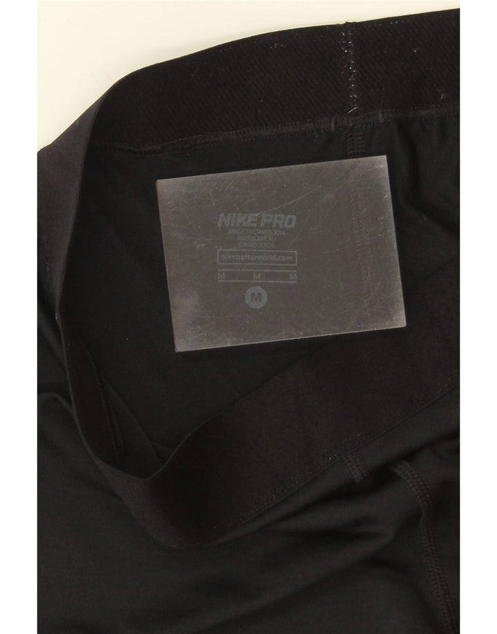 NIKE Womens Graphic Sport Shorts UK 12 Medium  Black Vintage Nike and Second-Hand Nike from Messina Hembry 