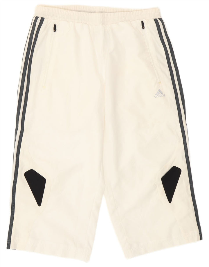 Pantaloncini sportivi Adidas Climacool Bermuda da uomo piccoli sportivi in poliestere bianco