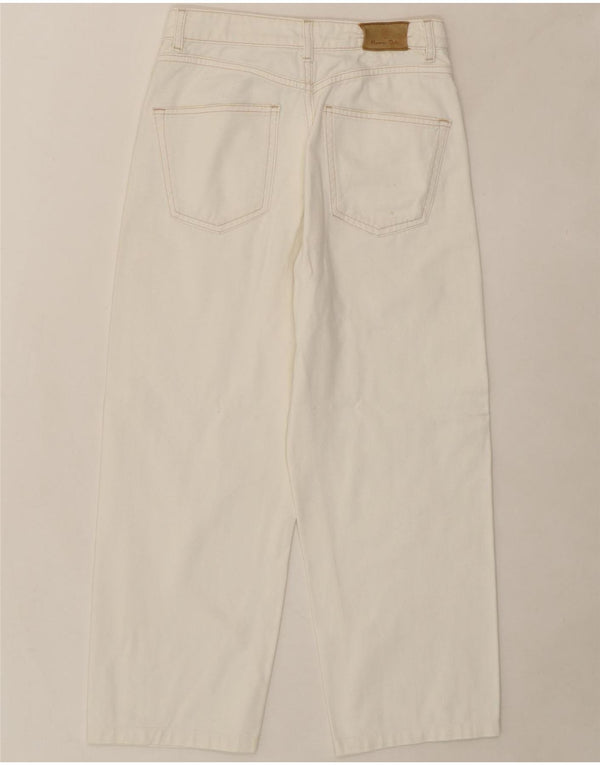 MASSIMO DUTTI Womens Cropped Jeans EU 36 XS W26 L23 White Cotton