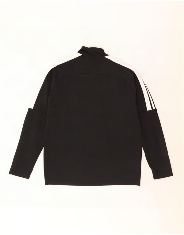 Nike Mens Dri Fit Zip Neck Pullover Tracksuit Top Large Black Colourblock