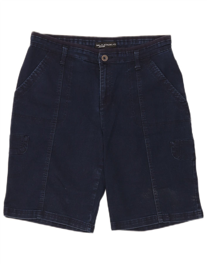 Pantaloncini cargo da uomo in denim con etichetta platino LEE W32 blu navy medio