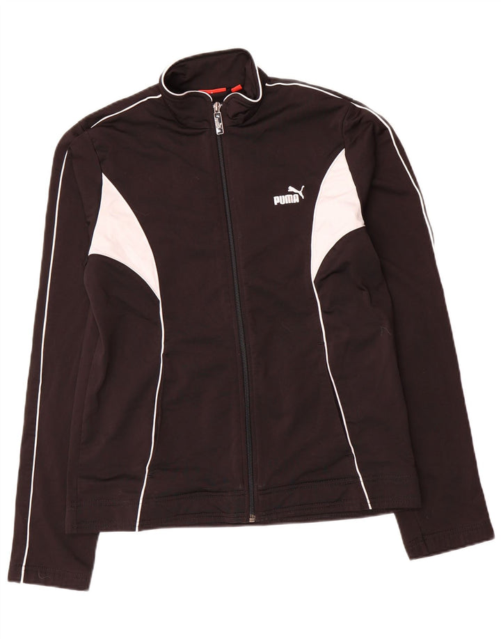 Giacca da tuta da donna Puma UK 14 Large Nero Colourblock Poliestere