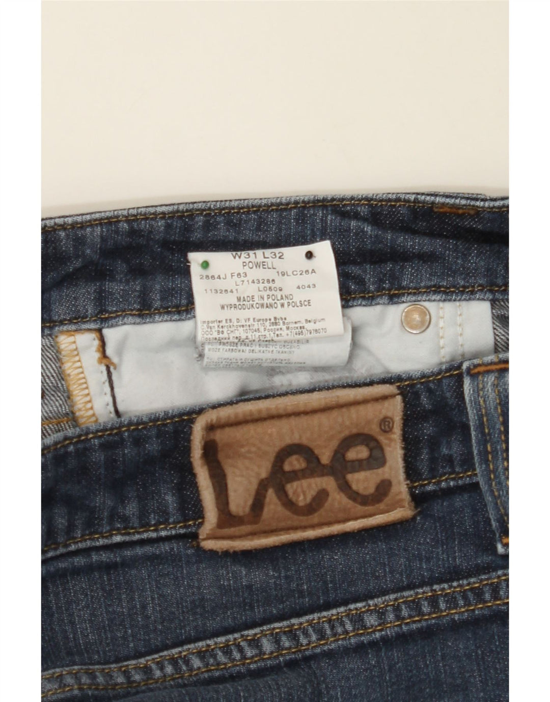 LEE Womens Powell Straight Jeans W31 L29  Blue Cotton Vintage Lee and Second-Hand Lee from Messina Hembry 