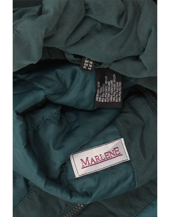 VINTAGE Womens Oversized Windbreaker Jacket UK 18 XL Green Polyester