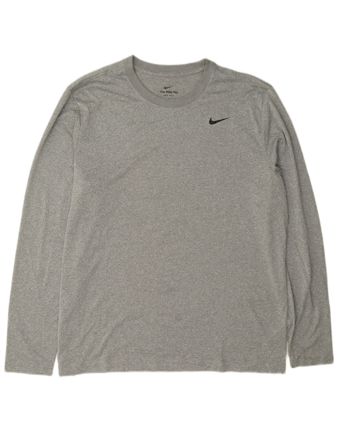 Maglia Nike Dri Fit da uomo a maniche lunghe XL in poliestere chiazzato grigio