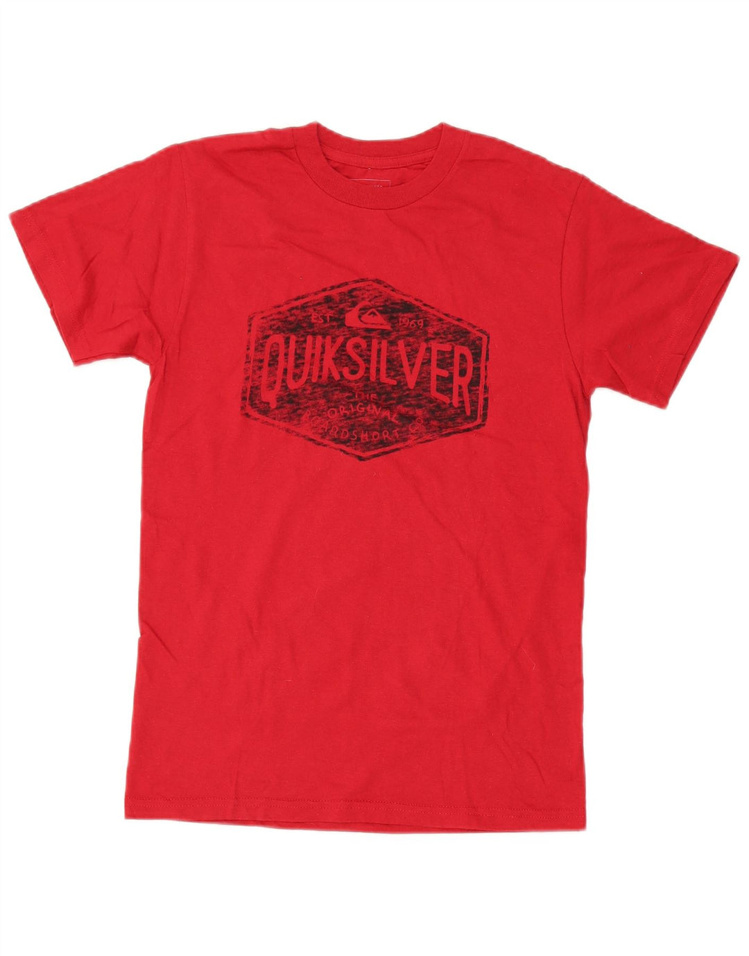 T-shirt grafica da uomo con vestibilità regolare Quiksilver, piccola, in cotone rosso