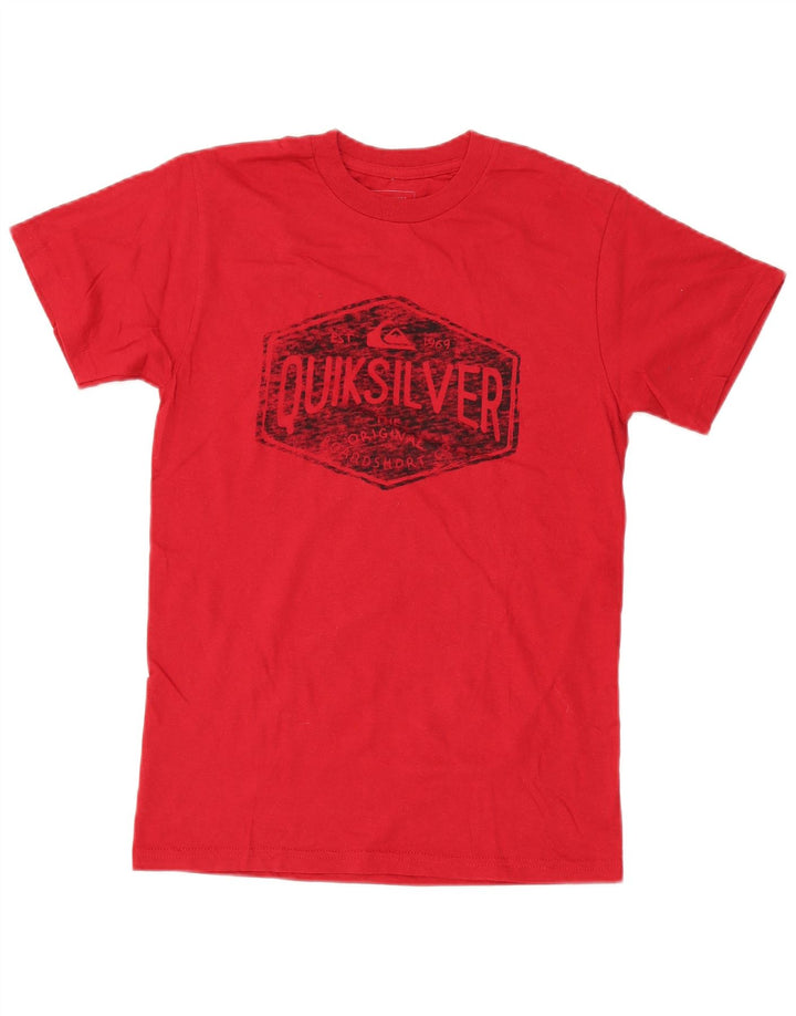 T-shirt grafica da uomo con vestibilità regolare Quiksilver, piccola, in cotone rosso