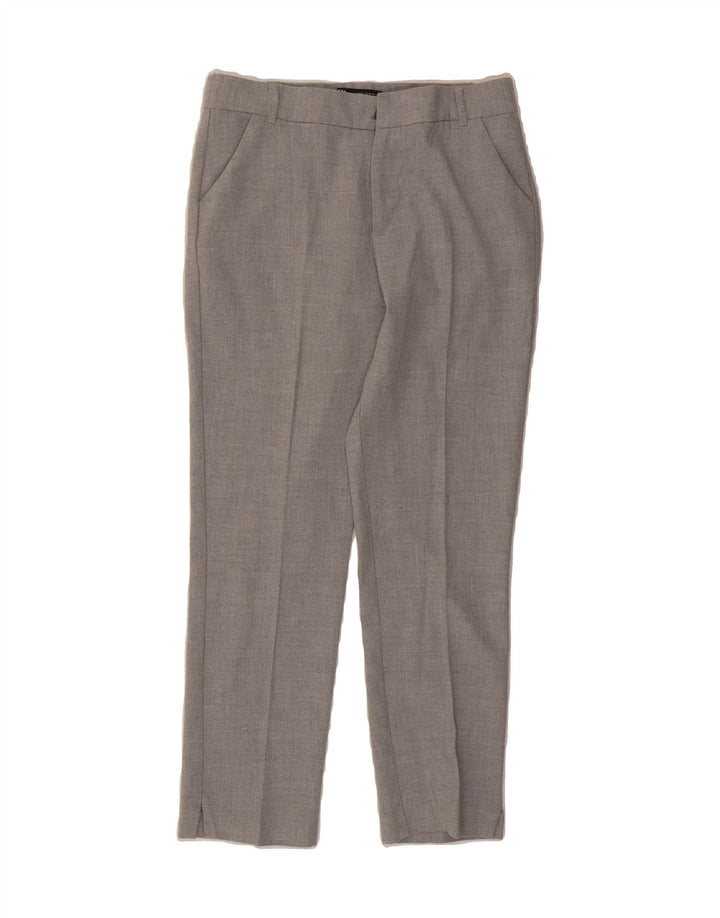 ZARA Womens Slim Cropped Trousers Medium W28 L26 Grey Vintage Zara and Second-Hand Zara from Messina Hembry 