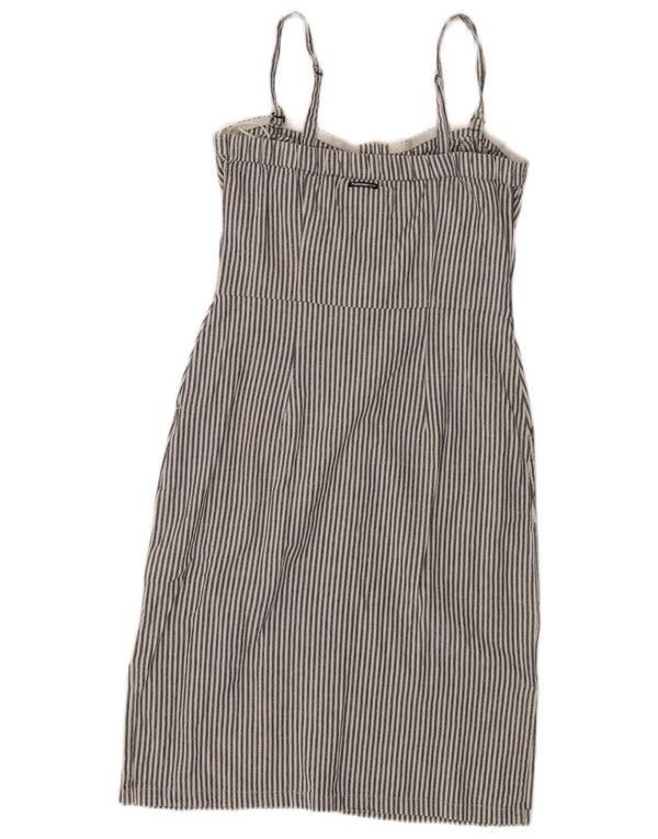 Prendisole da donna Superdry UK 10 piccolo cotone gessato blu navy