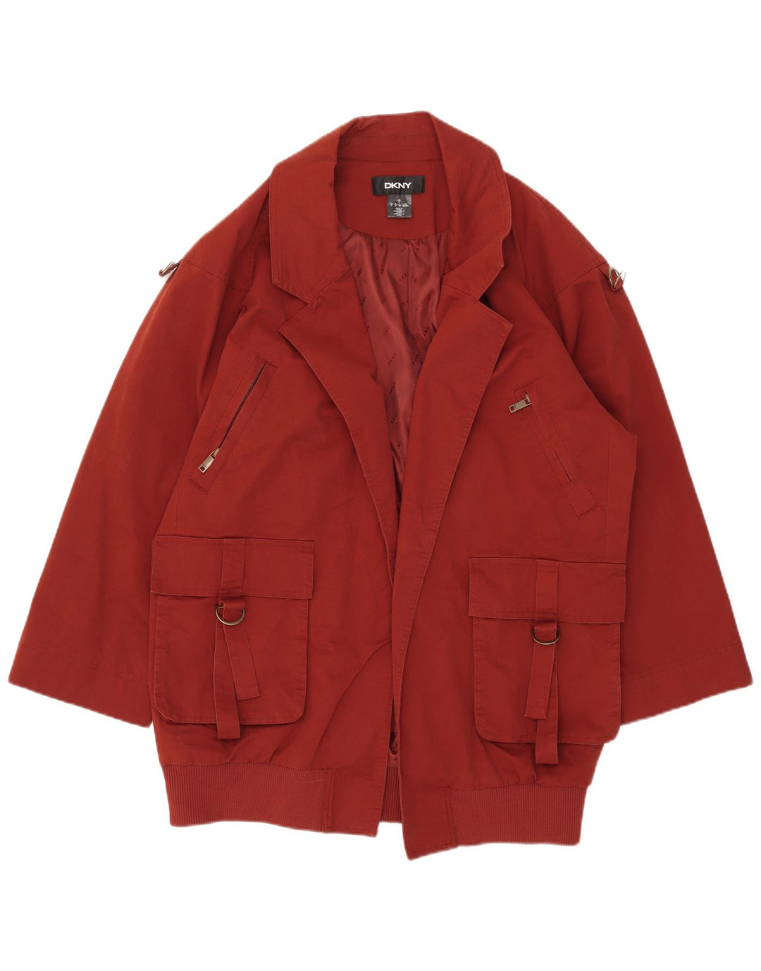 Soprabito oversize aperto da donna Dkny UK 10 piccolo rosso