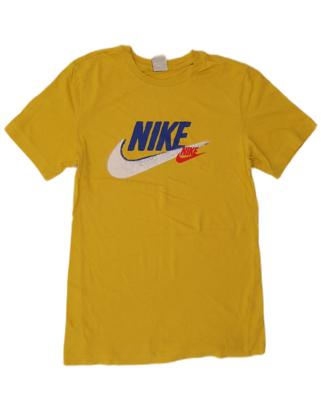 T-shirt grafica da uomo Nike Top Small in cotone giallo