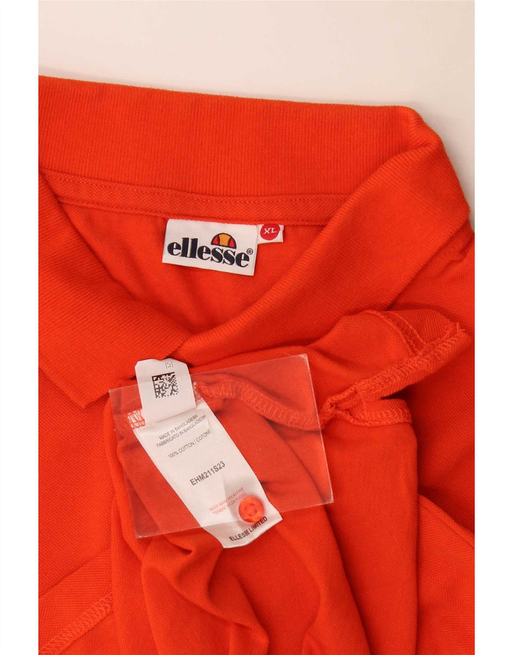 Polo da uomo Ellesse XL in cotone arancione