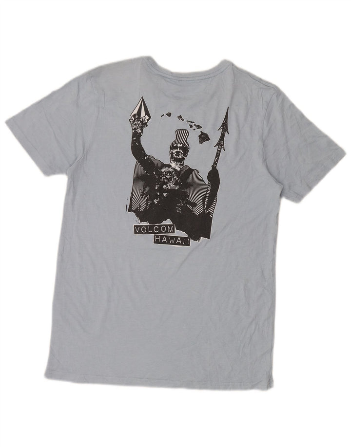 T-shirt grafica da uomo Volcom Modern Fit, piccola, in cotone blu