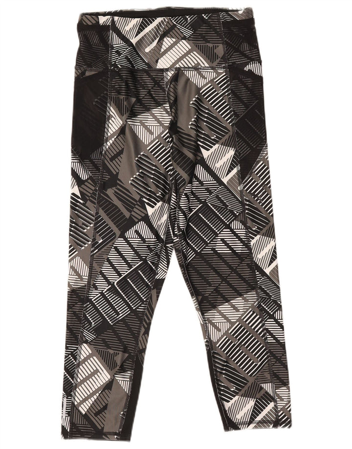 Leggings Capri da donna Puma UK 12 poliestere geometrico nero medio