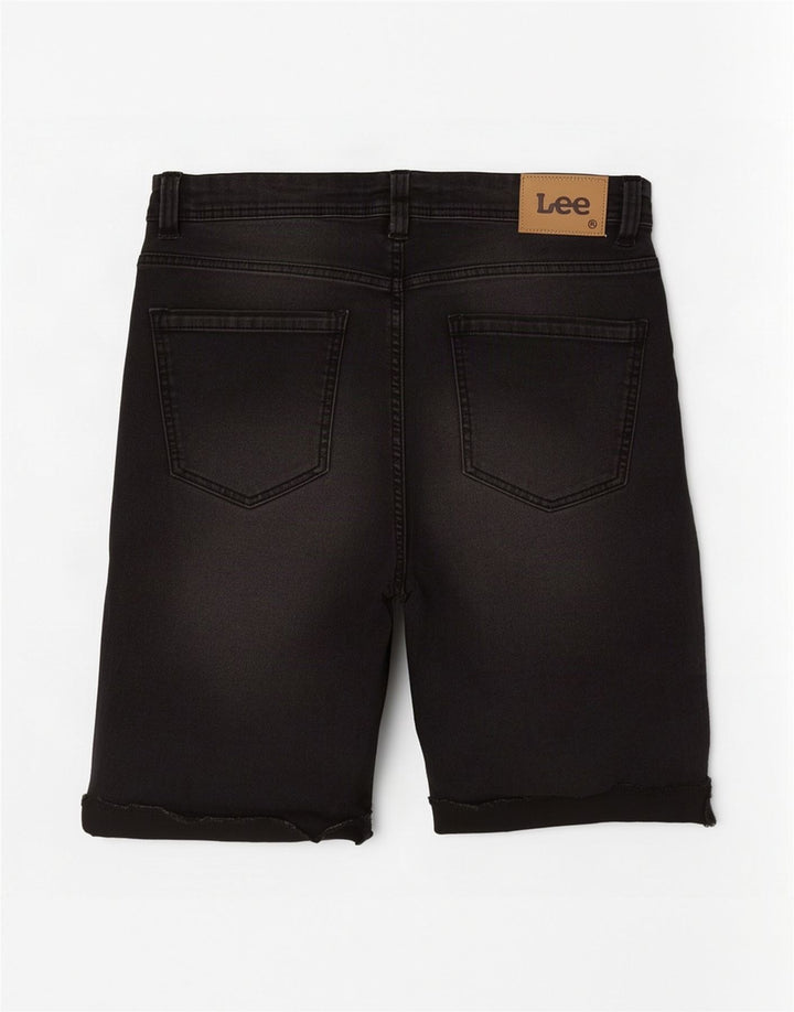 Pantaloncini di jeans da uomo Lee W32 cotone nero medio