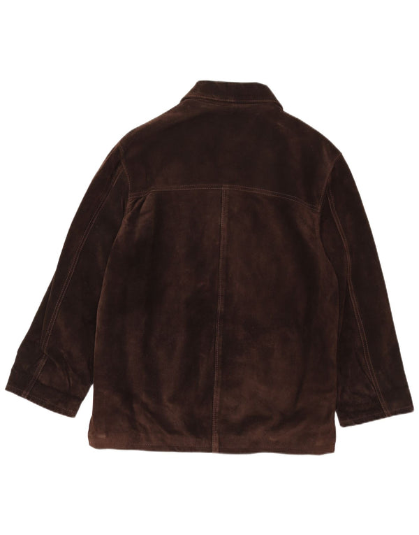 Vintage Mens Suede Jacket IT 44 XS Brown