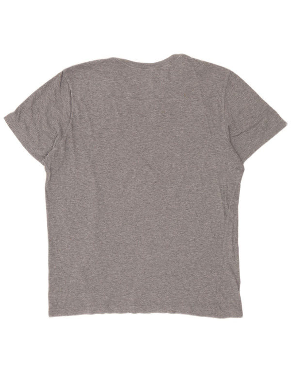 T-shirt grafica da uomo NIKE Top grande in cotone grigio