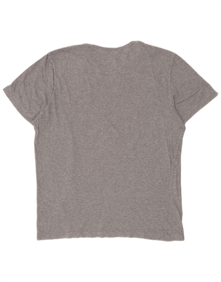 T-shirt grafica da uomo NIKE Top grande in cotone grigio