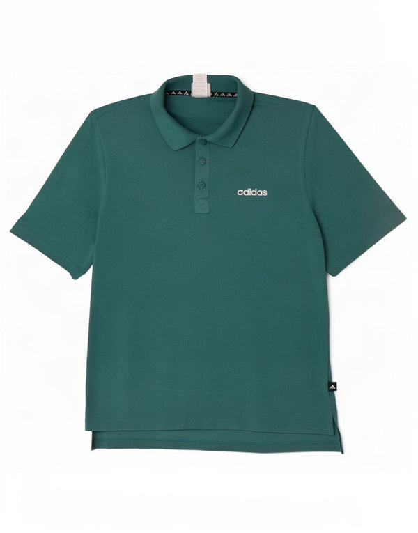 Polo Adidas da uomo UK 40/42 cotone verde medio