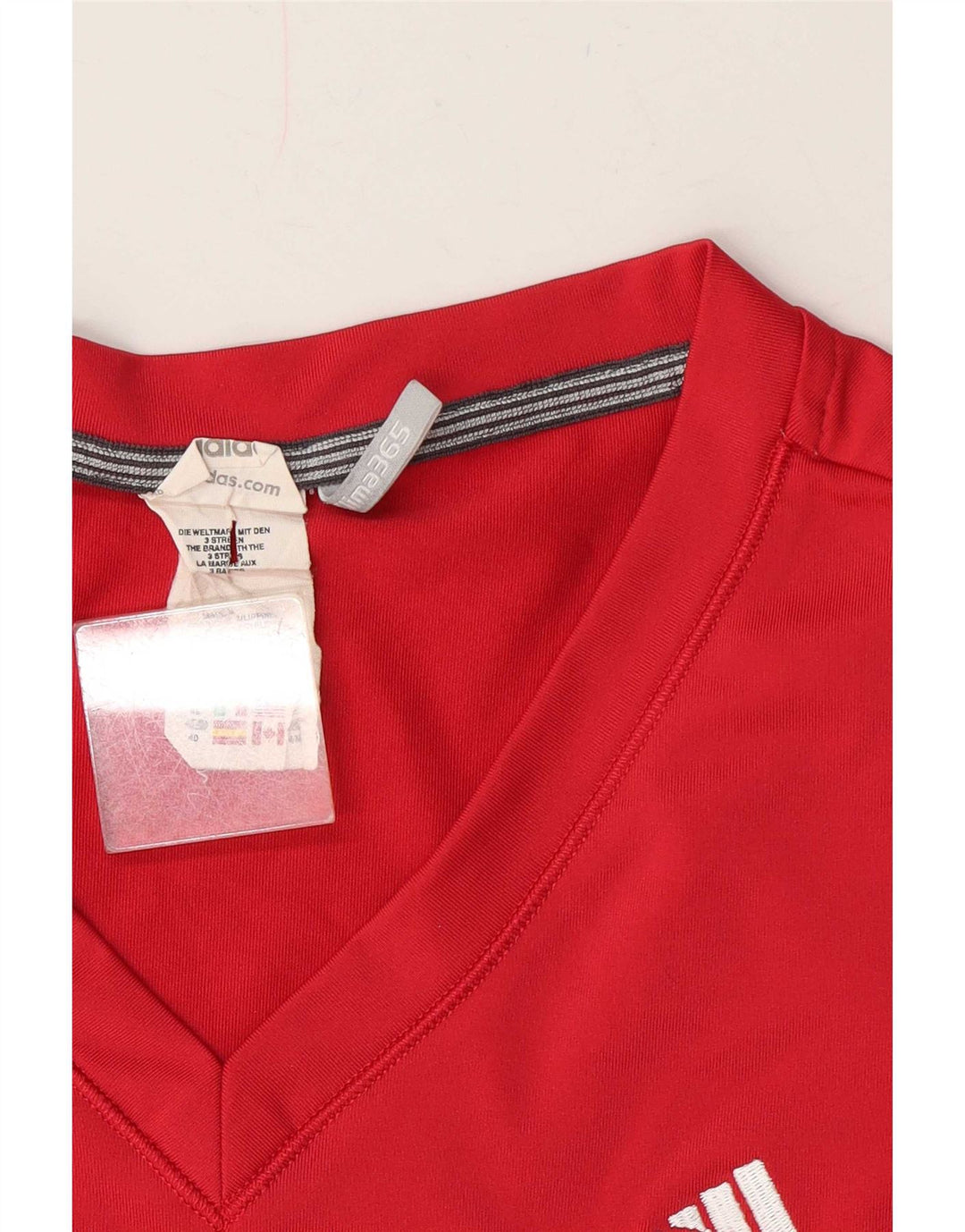 T-shirt Adidas Clima 365 da donna Top UK 14 poliestere rosso medio