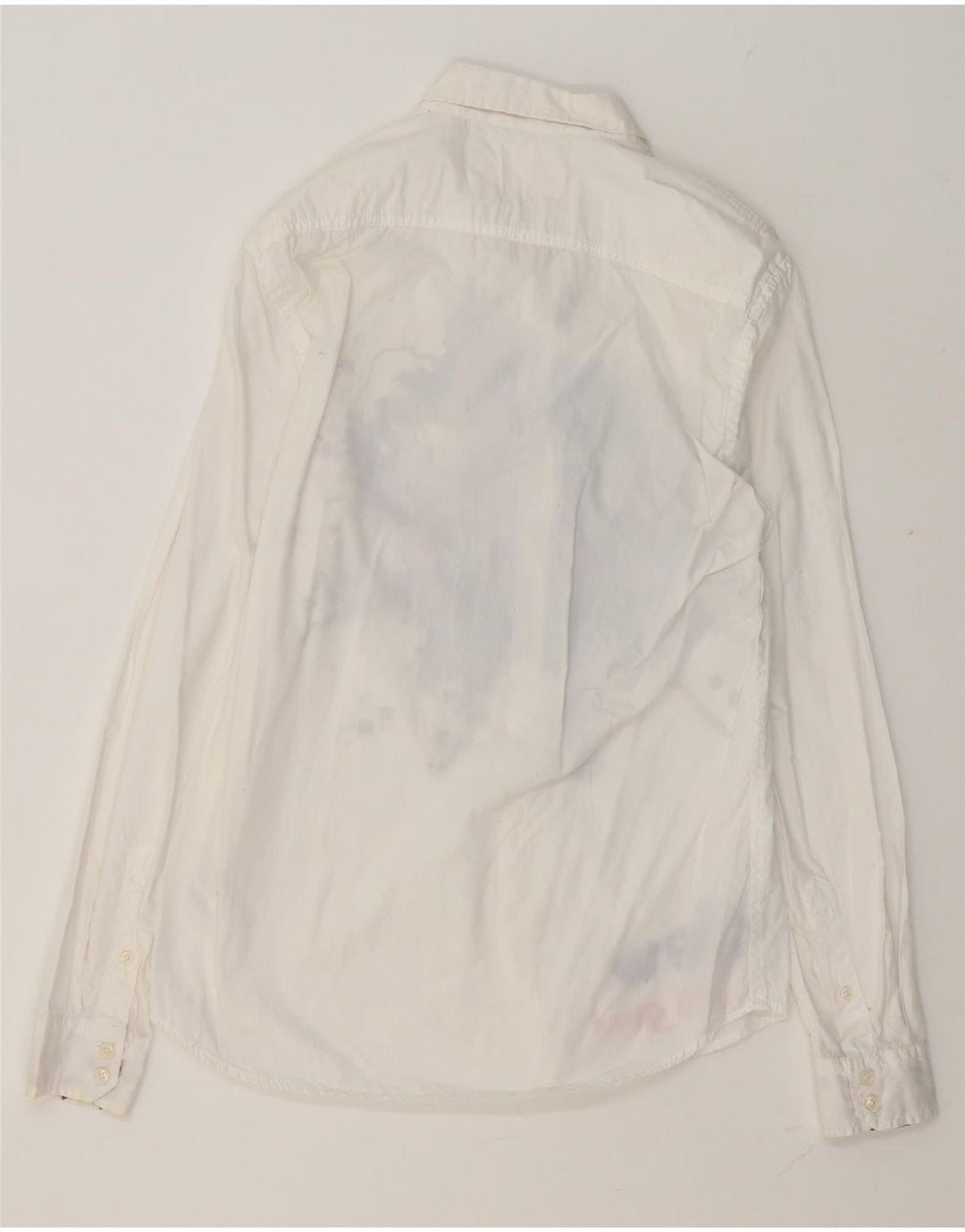 Camicia Desigual da uomo con vestibilità regolare grafica piccola in cotone floreale bianco