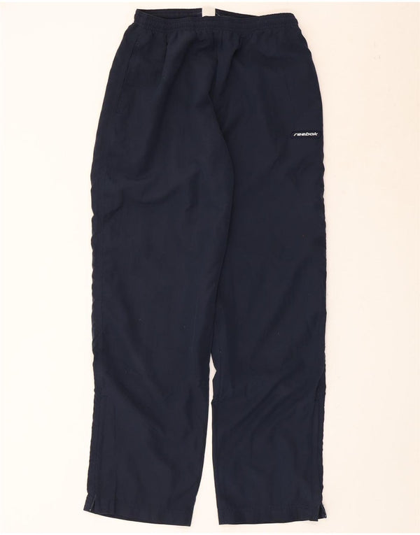 Pantaloni da tuta da donna Reebok UK 12 Medium Blu Navy Poliestere