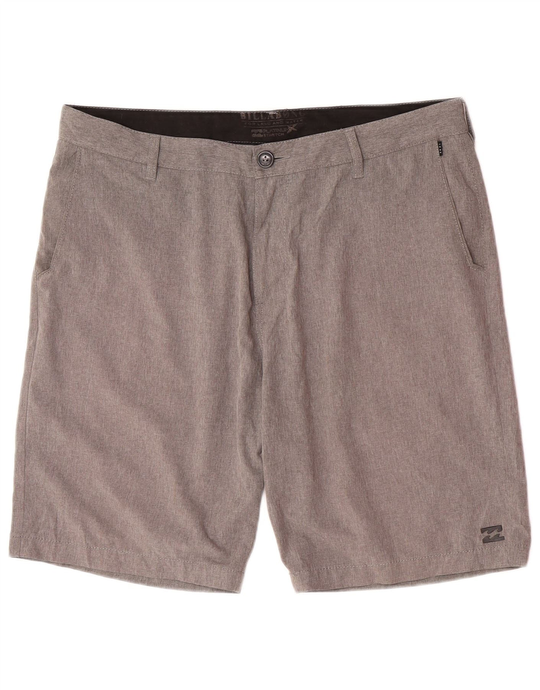 Pantaloncini chino da uomo Billabong W36 grandi poliestere grigio