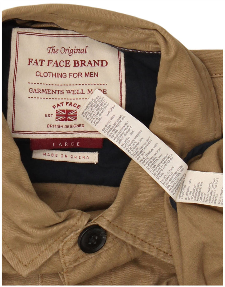 Giacca utility da uomo Fat Face UK 40 grande cotone beige
