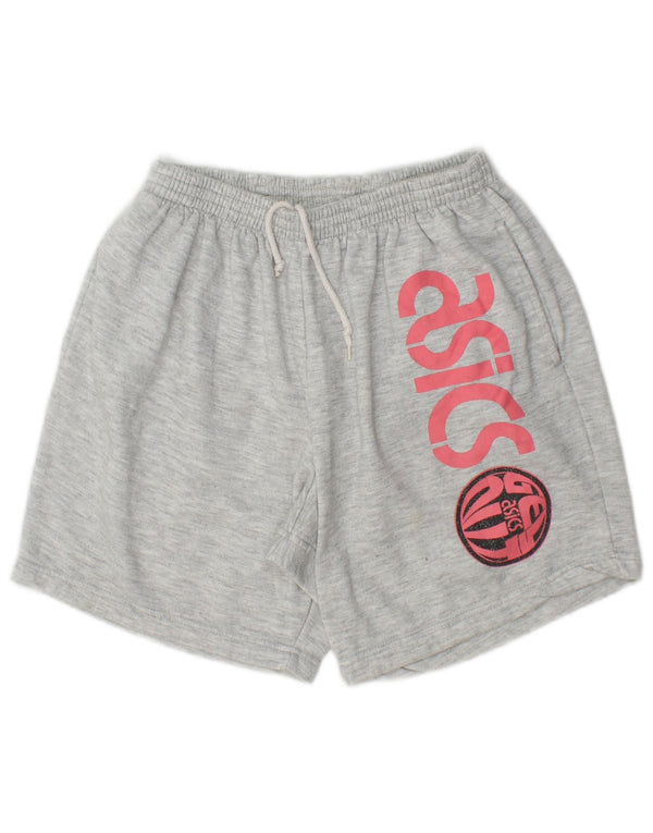 Asics Pantaloncini sportivi grafici da uomo piccoli in poliestere grigio