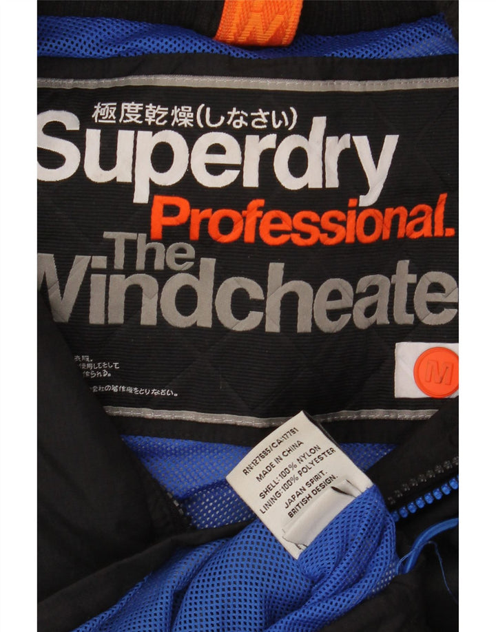Giacca a vento da uomo Superdry The Windcheater in nylon nero medio