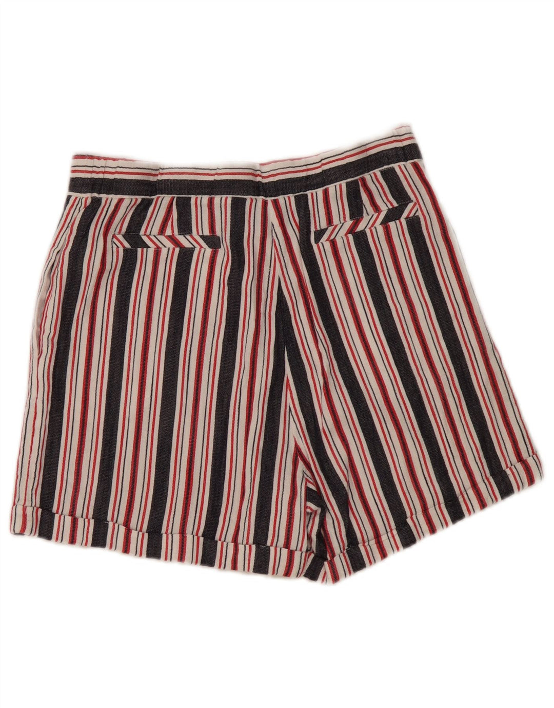 Pantaloncini chino da donna French Connection UK 8 piccoli W28 a righe multicolori