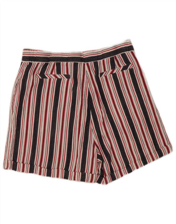 Pantaloncini chino da donna French Connection UK 8 piccoli W28 a righe multicolori