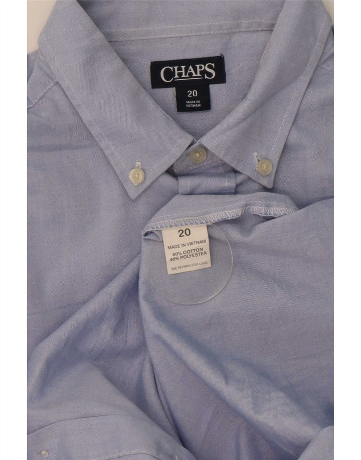 Camicia alta da ragazzo Chaps 15-16 anni in cotone blu