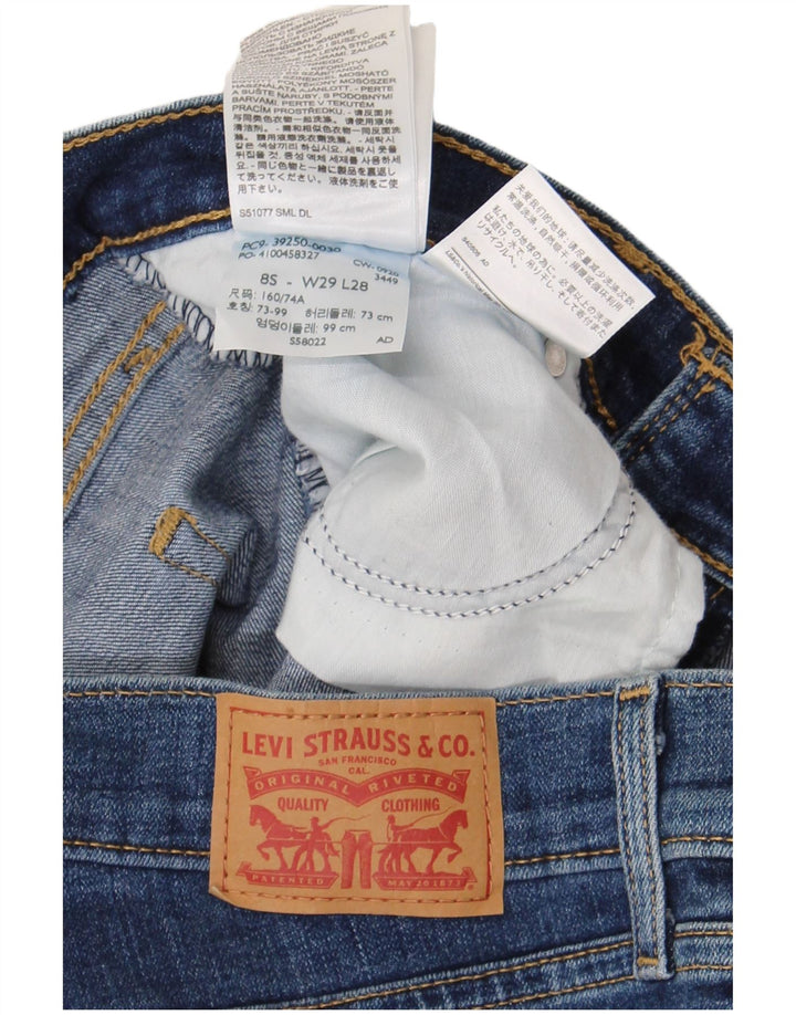 Jeans dritti classici da donna Levi's US 8 medi W29 L28 cotone blu