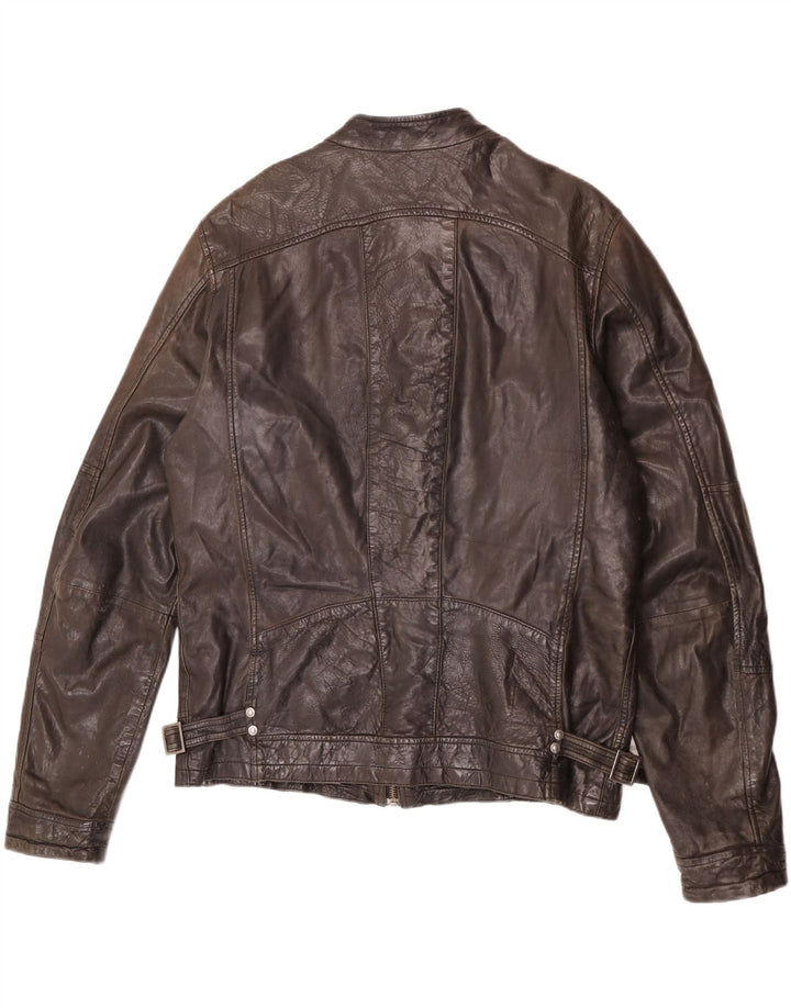 Bomboogie Giacca da pilota in pelle da uomo UK 42 XL Pelle marrone