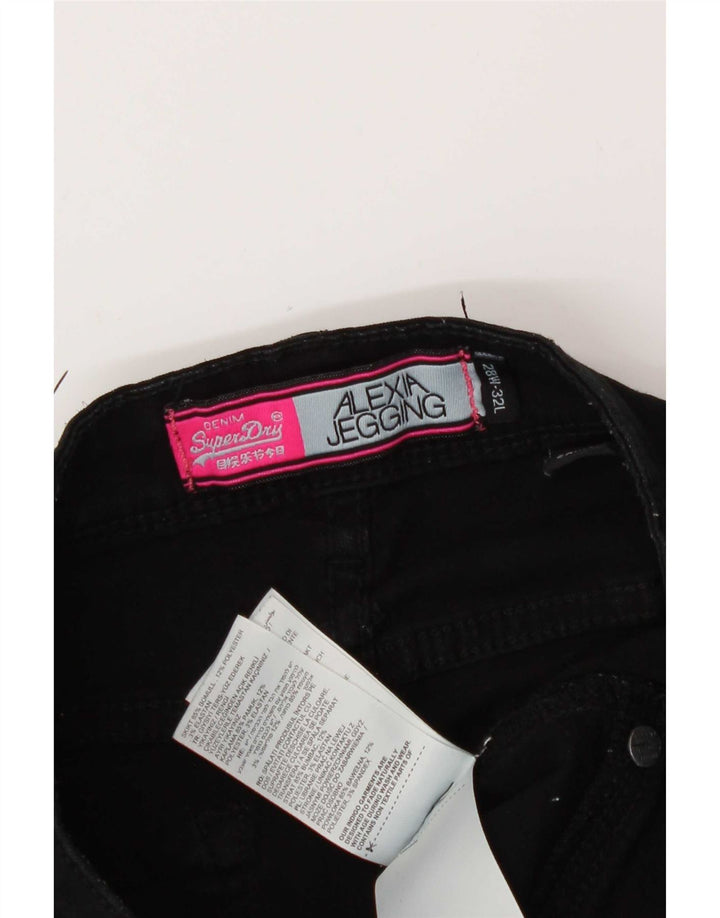 Jeans Jeggings Donna Alexia Superdry W28 L32 Cotone Nero