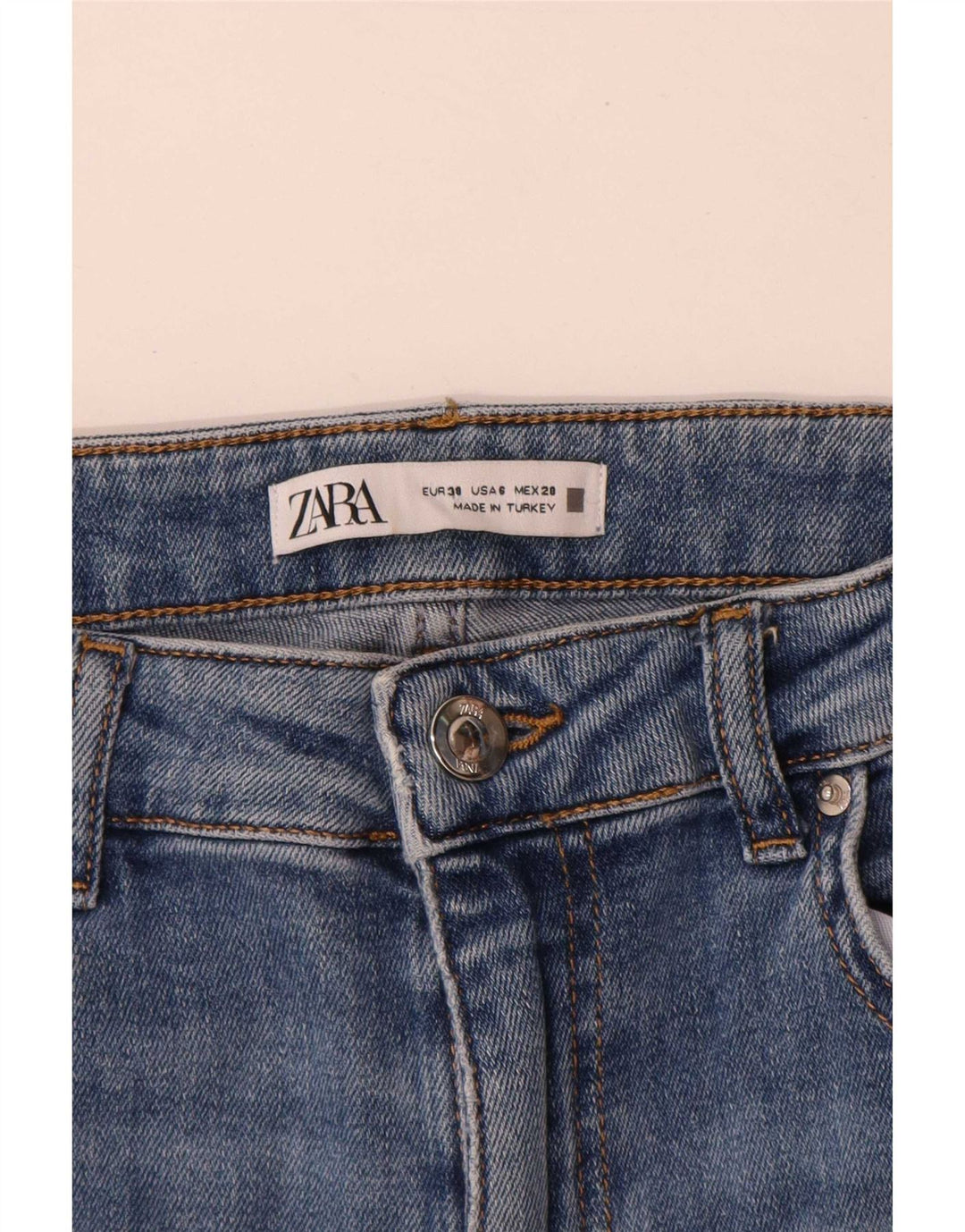 Jeans Bootcut da donna Zara EU 38 Small W28 L32 Blu