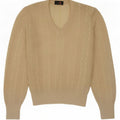 Maglione da donna Geyer con scollo a V trasparente EU 42 Large Beige