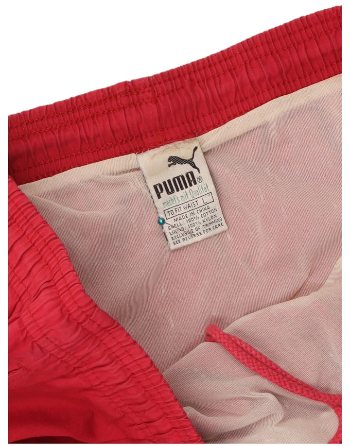 Pantaloncini sportivi da uomo Puma Large rosso geometrico in cotone