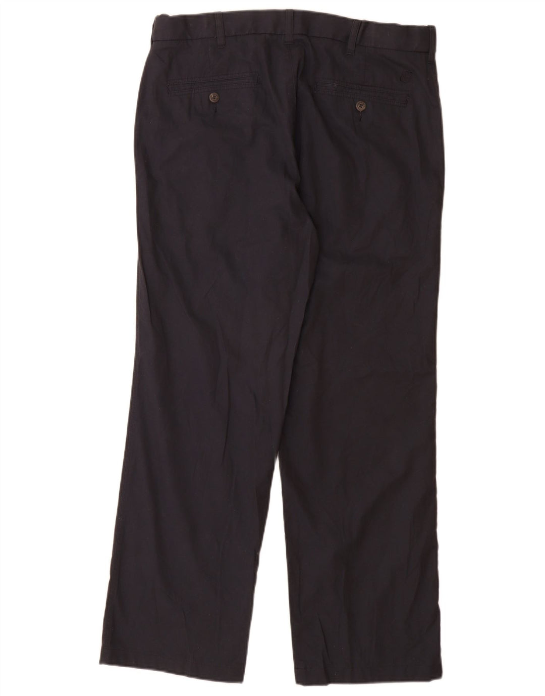 MARKS & SPENCER Pantaloni chino da uomo blu Harbour W34 L29 Blu navy