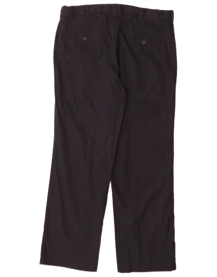 MARKS & SPENCER Pantaloni chino da uomo blu Harbour W34 L29 Blu navy