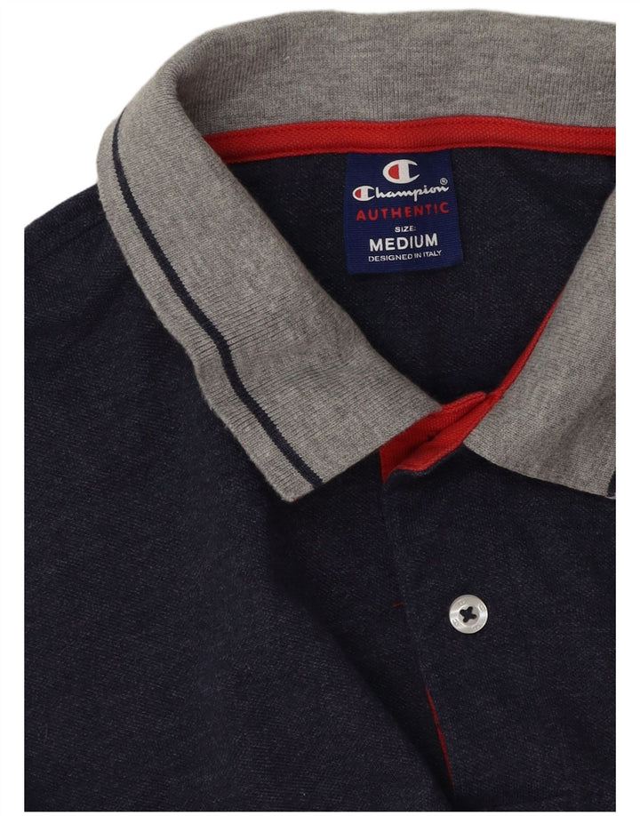 Polo da rugby da uomo a maniche lunghe Champion, blu navy medio