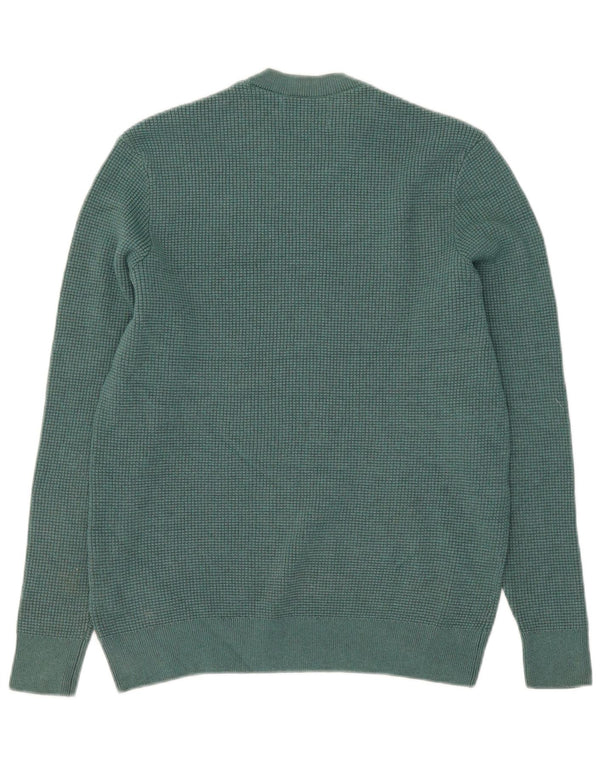 Maglione maglione girocollo da uomo Marks & Spencer verde medio poliestere