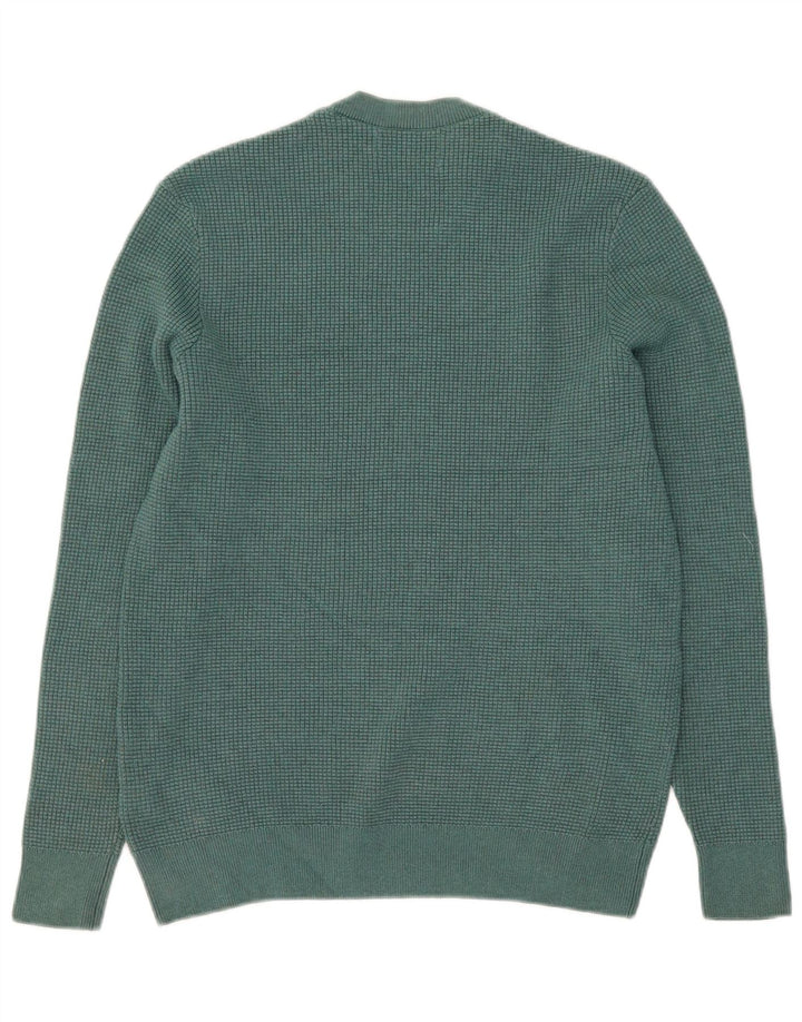 Maglione maglione girocollo da uomo Marks & Spencer verde medio poliestere