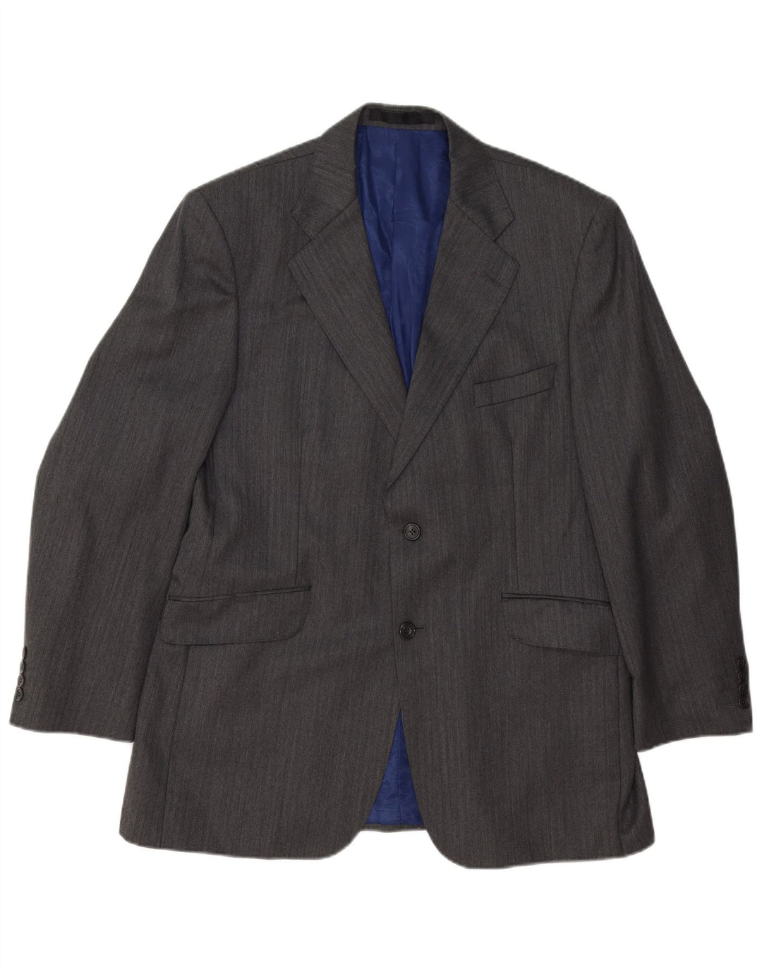 Giacca blazer a 2 bottoni Marks & Spencer da uomo UK 42 grande lana gessata grigia