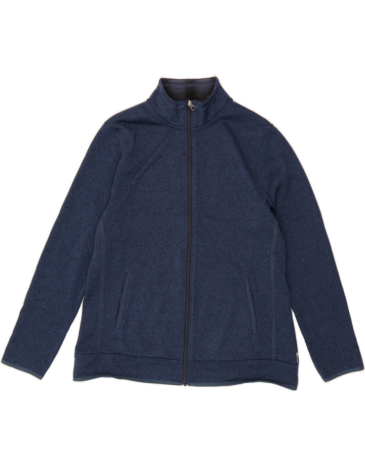 EDDIE BAUER Womens Tracksuit Top Jacket UK 18 XL Navy Blue Flecked Vintage Eddie Bauer and Second-Hand Eddie Bauer from Messina Hembry 