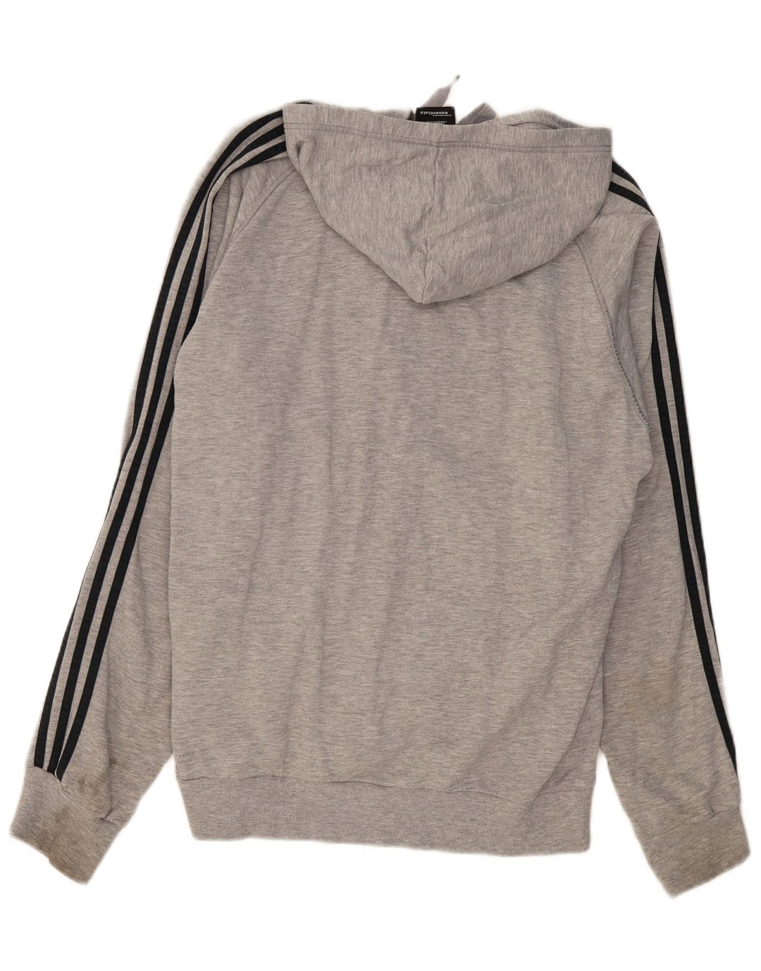 Felpa con cappuccio e zip Adidas da uomo XL in cotone grigio