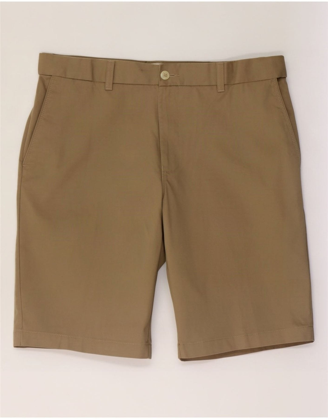 Pantaloncini chino da uomo Marks & Spencer grandi W34 poliestere beige