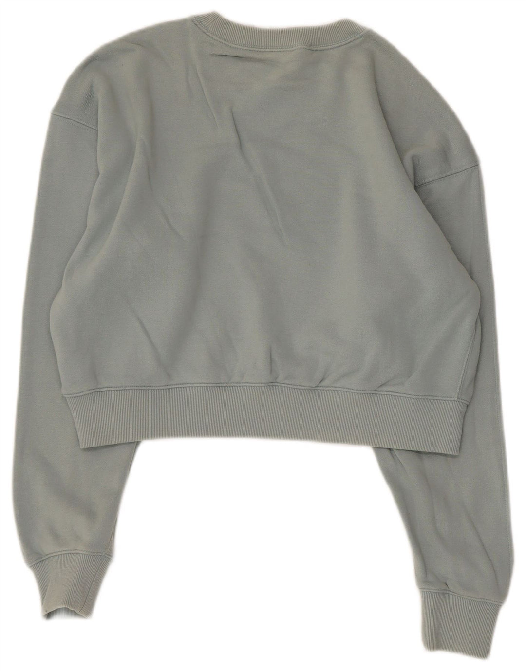 Felpa oversize corta Adidas da donna, maglione UK 6 XS, cotone blu