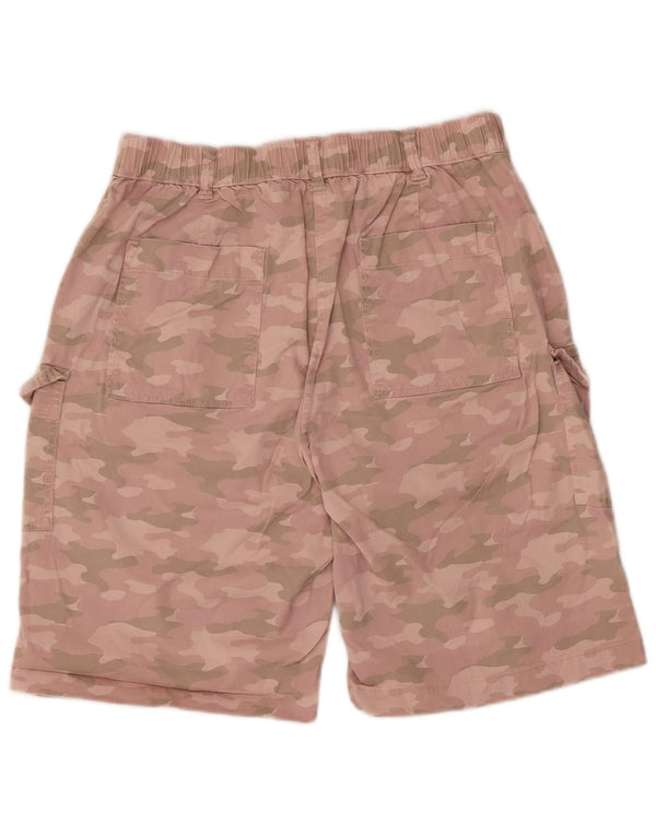 Pantaloncini cargo da donna Marks & Spencer UK 14 Large W34 Pink Camouflage